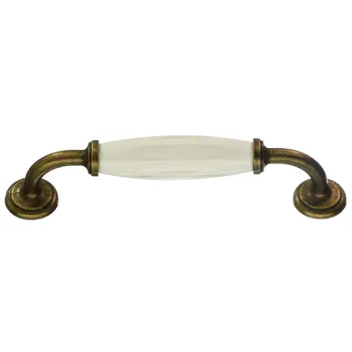 Lådhandtag Vit keramik cc 128 mm