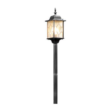 Lyktstolpe Milano E27 1.15m Svart/Silver