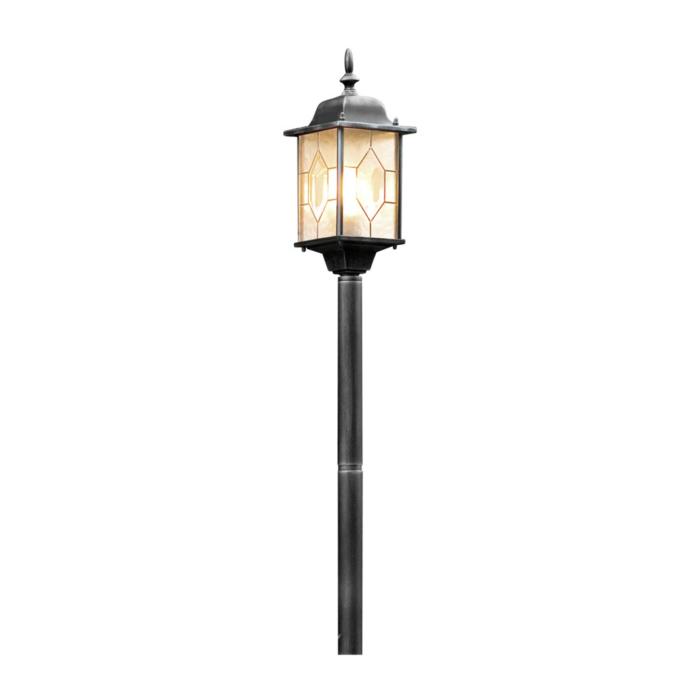Lyktstolpe Milano E27 1.15m Svart/Silver