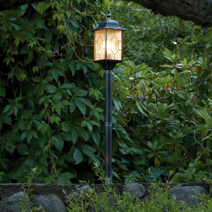 Lyktstolpe Milano E27 1.15m Svart/Silver