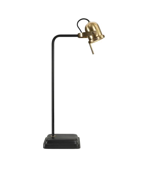 Leipzig Bordslampa Matt Black/Antique Brass 63cm