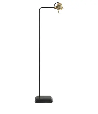 Leipzig Golvlampa Matt Black/Antique Brass 140cm