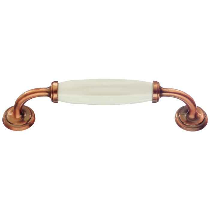 Lådhandtag Vit keramik cc 128 mm
