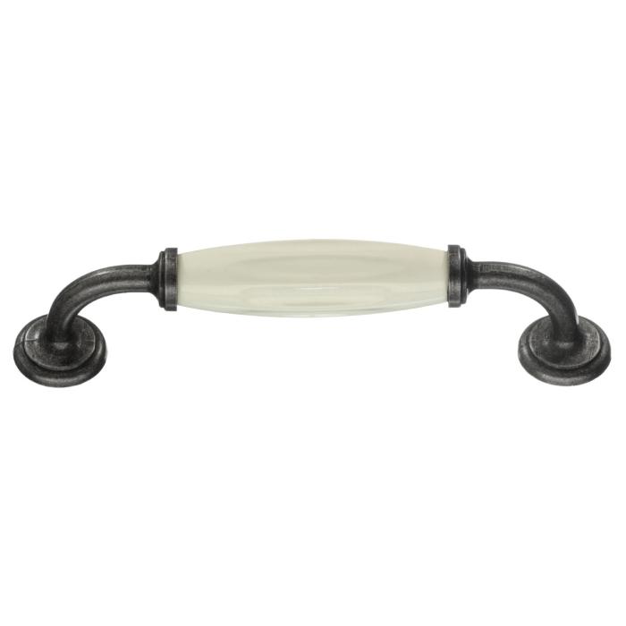 Lådhandtag Vit keramik cc 128 mm