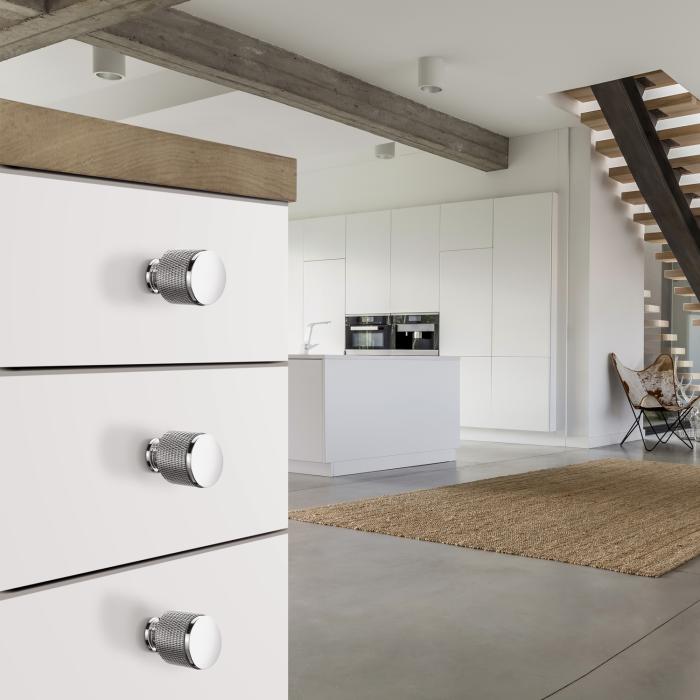 Knopp Aluminium Ø22 mm Lettrad