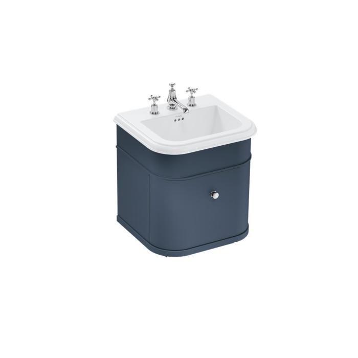 Kommod med Keramiskt Tvättställ Chalfont 55 cm med en Låda 3-håls