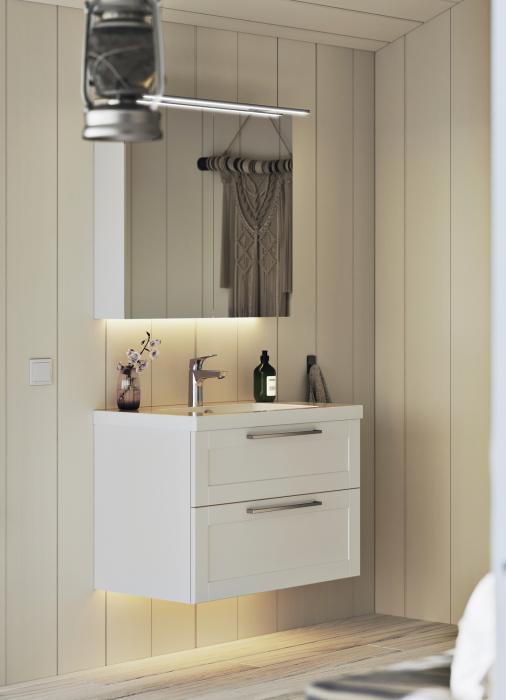 Kommod Crown Frame med Glastvättställ