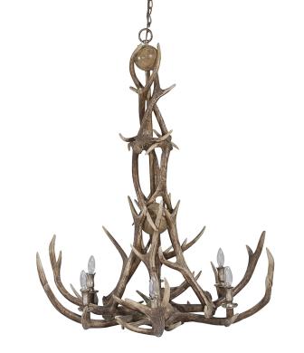 Antler Chandelier Taklampa Resin & Metall Ø90cm