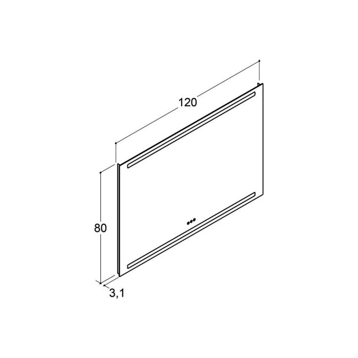 Spegel Level med Belysning & Ljusstyrning