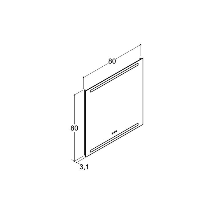 Spegel Level med Belysning & Ljusstyrning