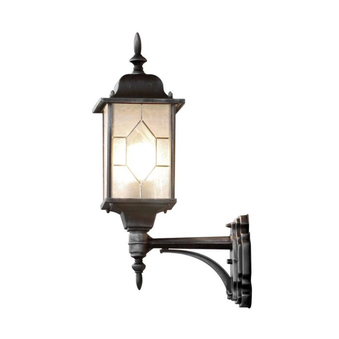 Vägglampa Ute Milano E27 Svart/Silver