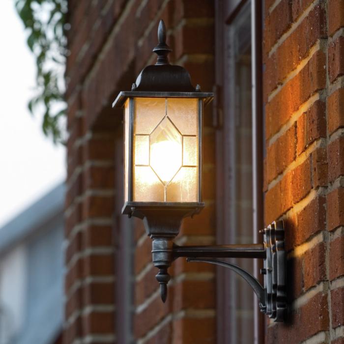 Vägglampa Ute Milano E27 Svart/Silver