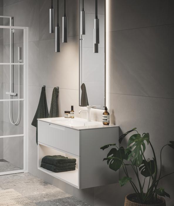 Kommod Crown Open Box med Porslinstvättställ