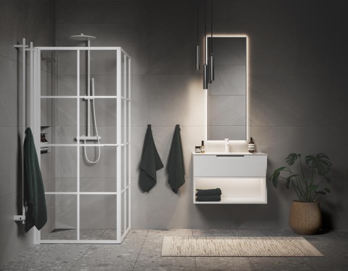 Kommod Crown Open Box med Porslinstvättställ