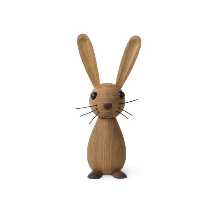 Dekoration i Ek, Hare Jumper 17 cm