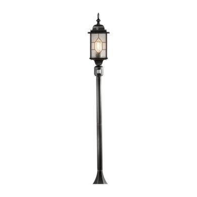 Lyktstolpe Milano E27 1.31m Svart/Silver