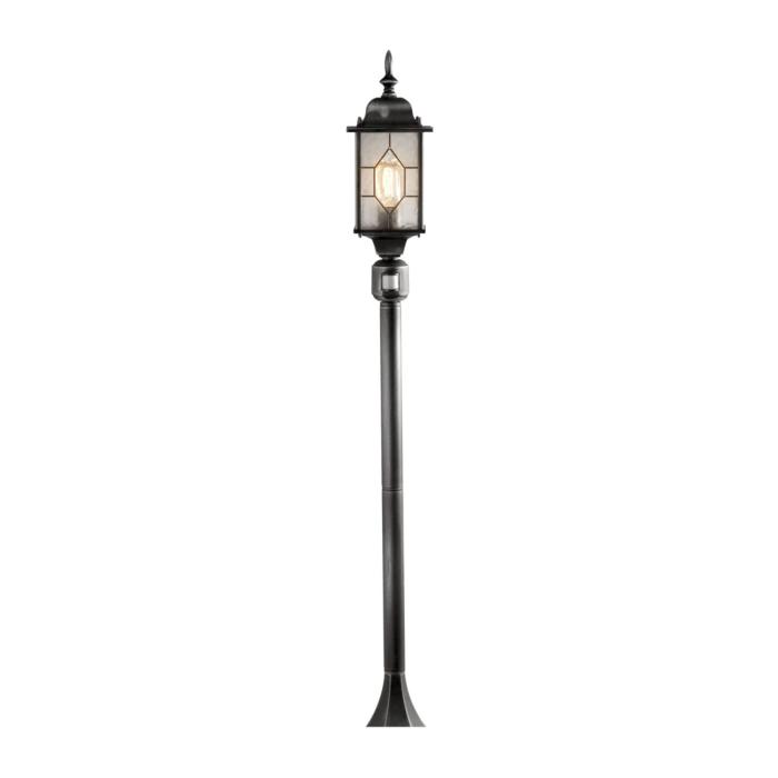Lyktstolpe Milano E27 1.31m Svart/Silver