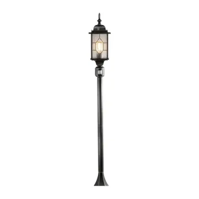 Lyktstolpe Milano E27 1.31m Svart/Silver