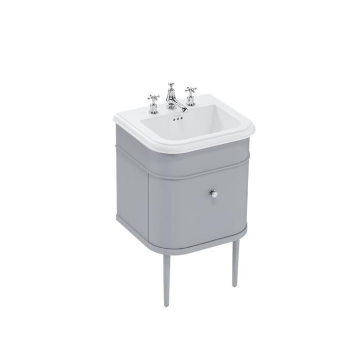 Kommod med Keramiskt Tvättställ Chalfont 55 cm med en Låda 3-håls