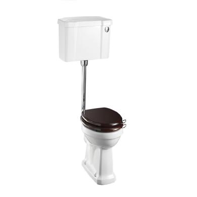Toastol L&aring;gspolande Normalh&ouml;g, Soft-close Bred cistern 52 & Spolknapp i Krom