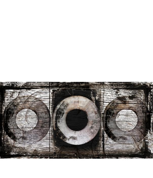 Tavla Circles Brown, Aluminium