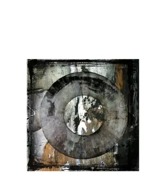 Tavla Abstract Circle Brown, Aluminium