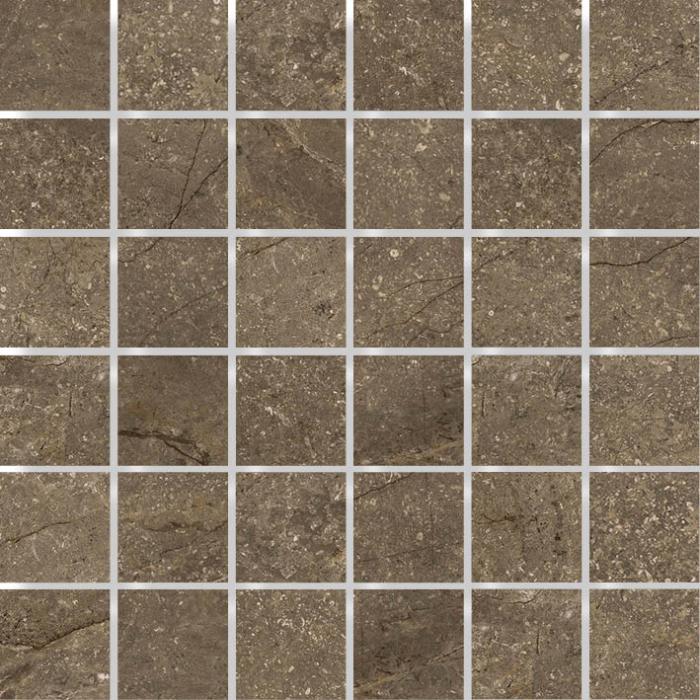 Mosaik Limestone Mocha Polerad 4,8x4,8
