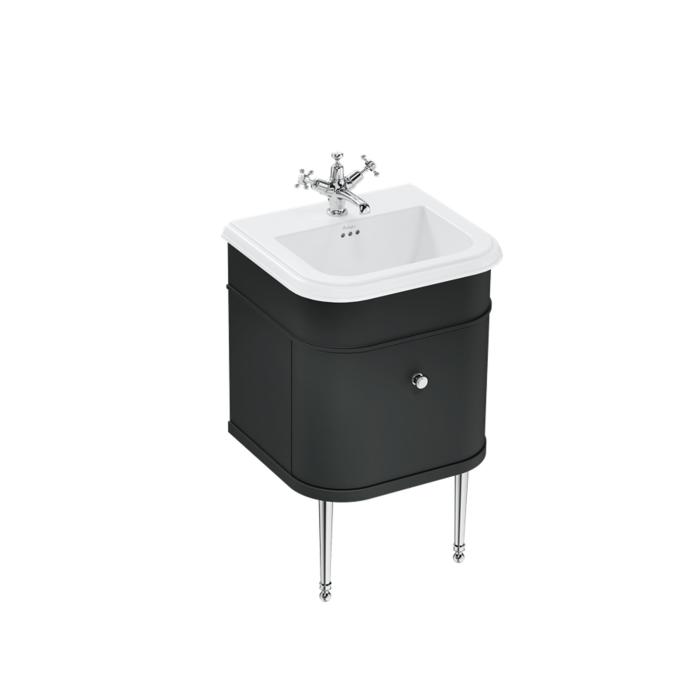 Kommod med Keramiskt Tvättställ Chalfont 55 cm med en Låda 3-håls