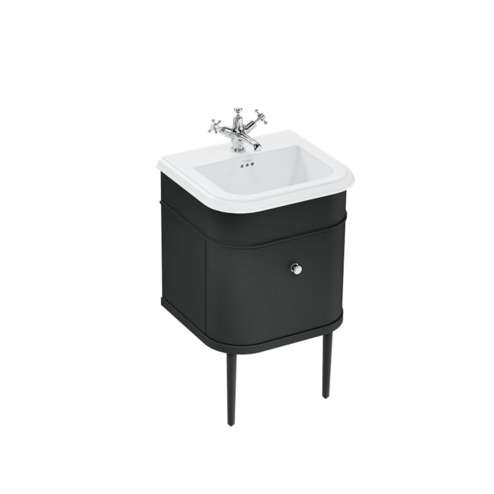 Kommod med Keramiskt Tvättställ Chalfont 55 cm med en Låda 3-håls