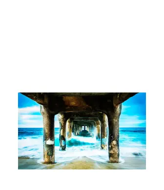 Tavla Dreamy Pier Sunset, Aluminium