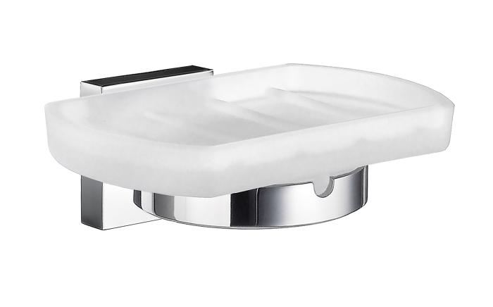 Tvålkopp med Hållare House Frostat Glas