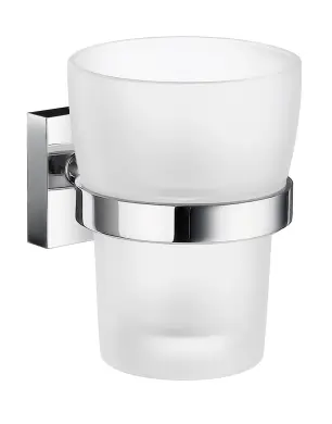 Tandborstglas med H&aring;llare House Frostat Glas