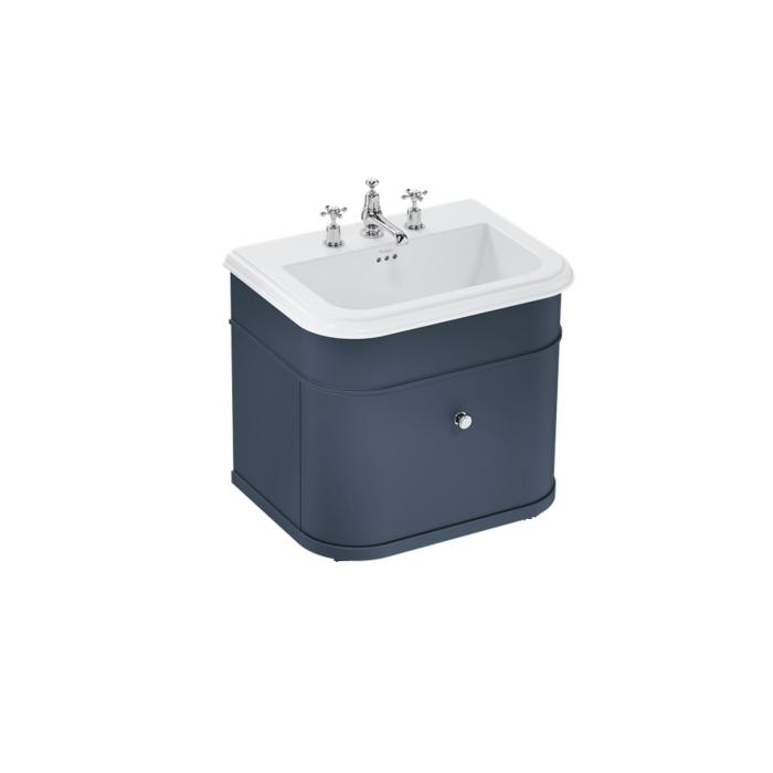 Kommod med Keramiskt Tvättställ Chalfont 65 cm med en Låda 3-håls