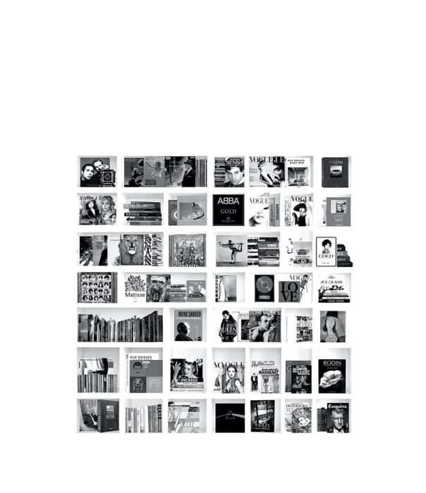 Tavla Book Case Music White, Aluminium