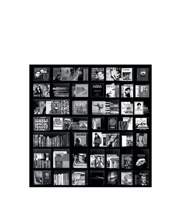 Tavla Bookscase Music Black, Plexiglas