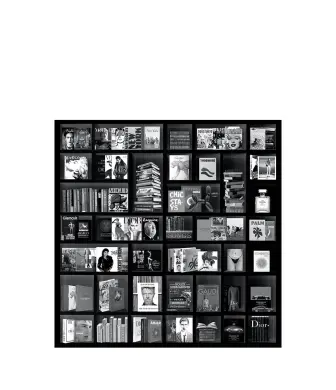 Tavla Book Case Fashion Black, Plexiglas 150x150cm