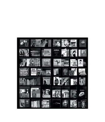 Tavla Bookscase Music Black, Plexiglas