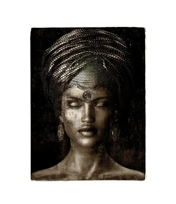 Tavla Glamour Girl Sepia, Plexiglas