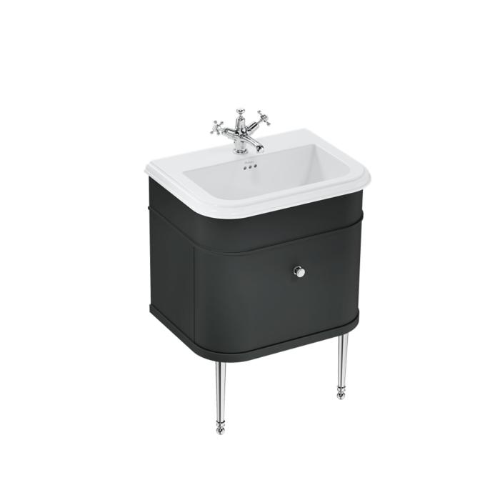 Kommod med Keramiskt Tvättställ Chalfont 65 cm med en Låda 1-håls