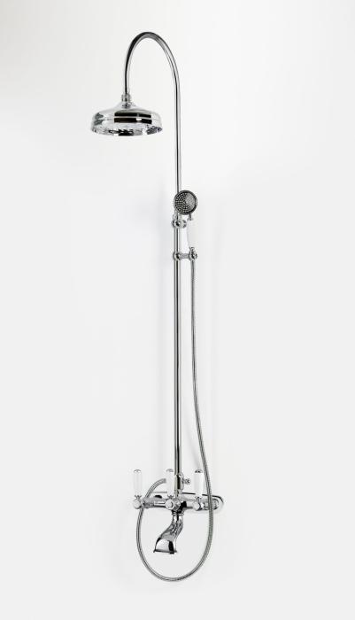 Takduschset Windsor för Badkar med Revival Uni 2-grepps Badkarsblandare 150cc