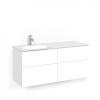 Kommod Crown Plain med Glastvättställ 120