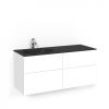 Kommod Crown Plain med Glastvättställ 120