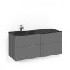Kommod Crown Plain med Glastvättställ 120