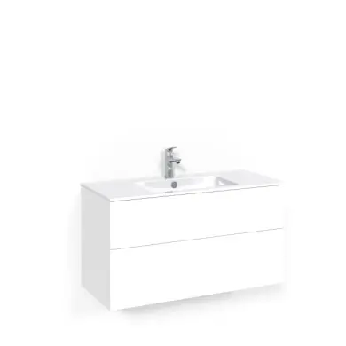 Kommod Crown Plain med Porslinstvättställ 100