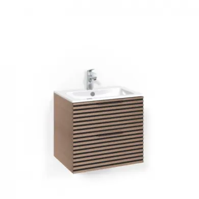 Kommod Crown Stripe med Porslinstvättställ