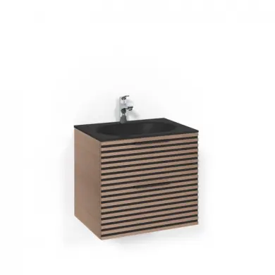 Kommod Crown Stripe med Glastvättställ