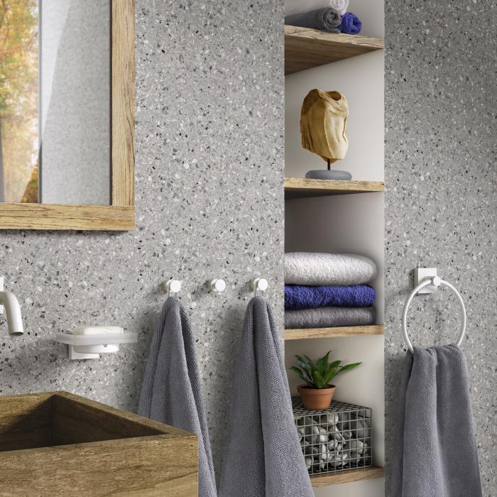 Tvålkopp med Hållare House Frostat Glas