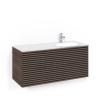 Kommod Crown Stripe med Glastvättställ