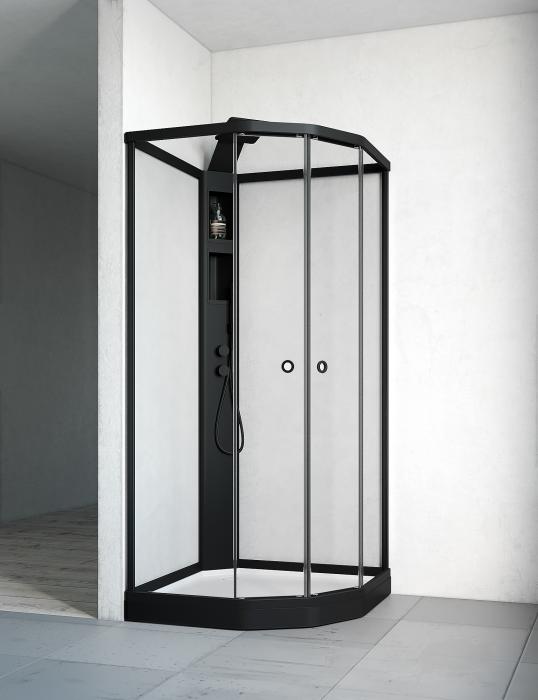 Duschkabin Flow Semi Infälld Blandare Svart