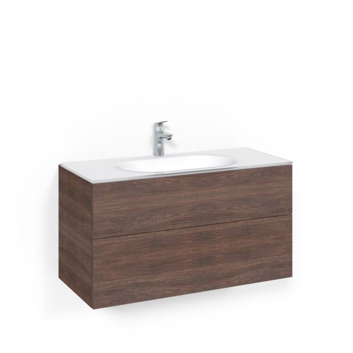 Kommod Crown Plain med Glastvättställ 100